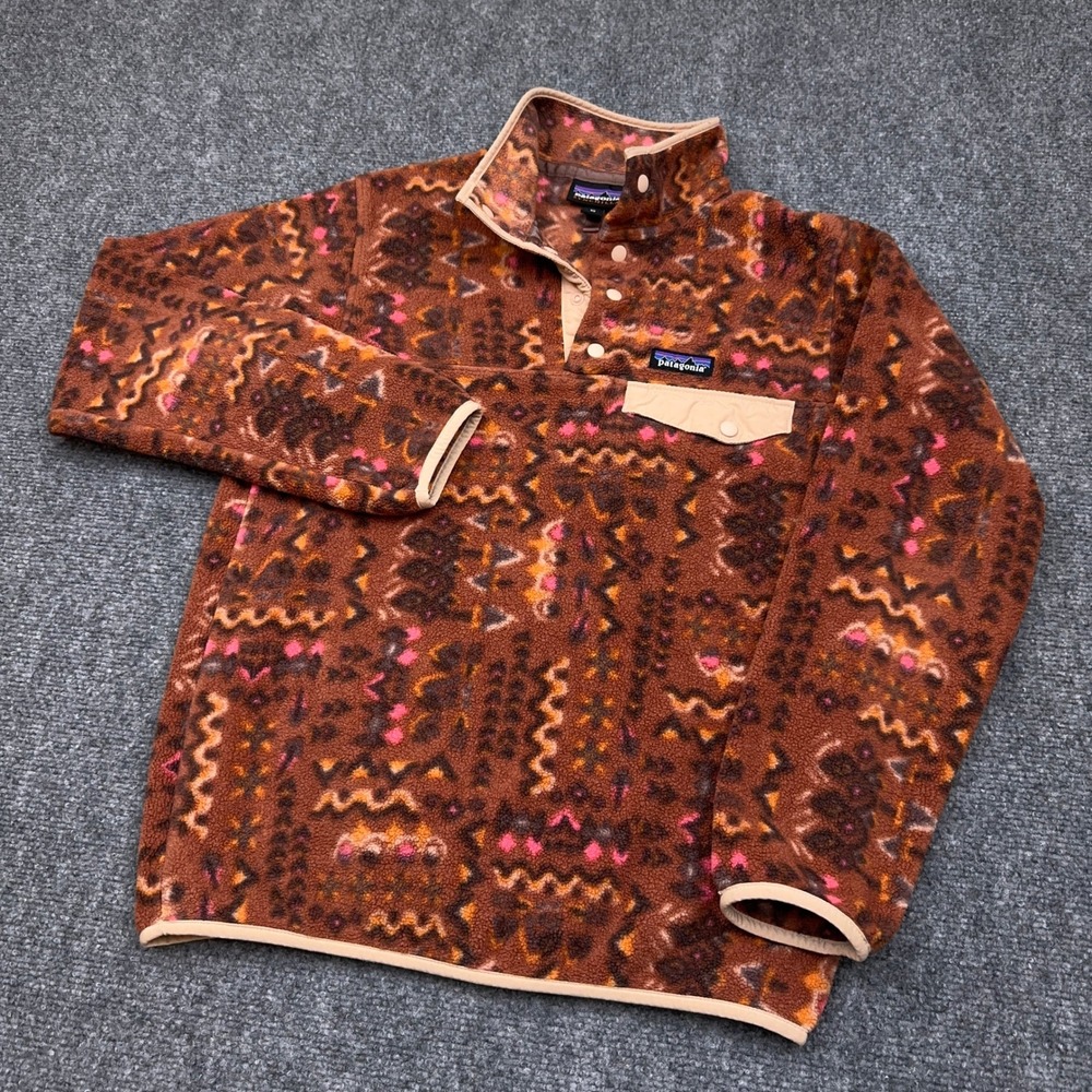 Patagonia Lightweight Synchilla Snap-T Women's XS Wandering Woods Sisu Brown